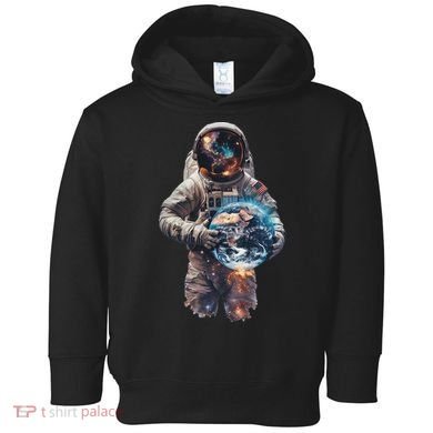 Astronaut Holds Earth In Space Toddler Hoodie