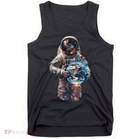 Astronaut Holds Earth In Space Tank Top thumb 0