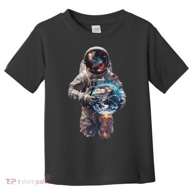 Astronaut Holds Earth In Space Toddler T-Shirt