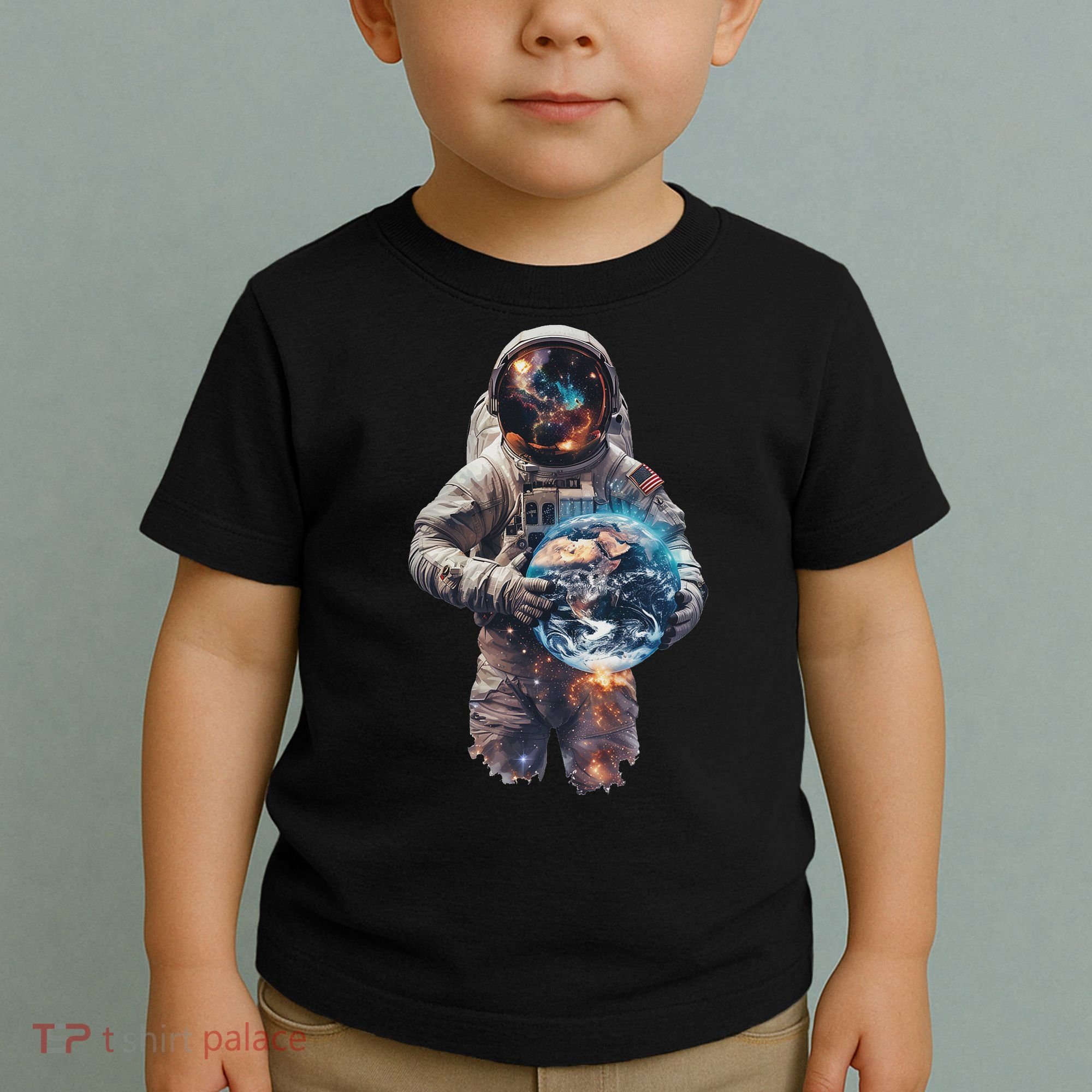 Astronaut Holds Earth In Space Toddler T-Shirt