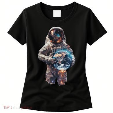 Astronaut Holds Earth In Space Women's T-Shirt