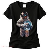 Astronaut Holds Earth In Space Women's T-Shirt thumb 0