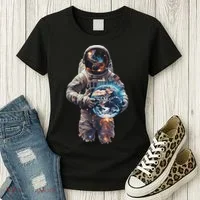 Astronaut Holds Earth In Space Women's T-Shirt thumb 3