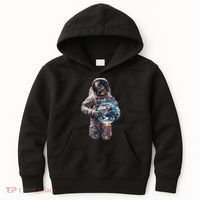 Astronaut Holds Earth In Space Kids Hoodie thumb 0