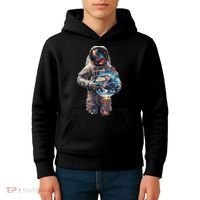 Astronaut Holds Earth In Space Kids Hoodie thumb 4