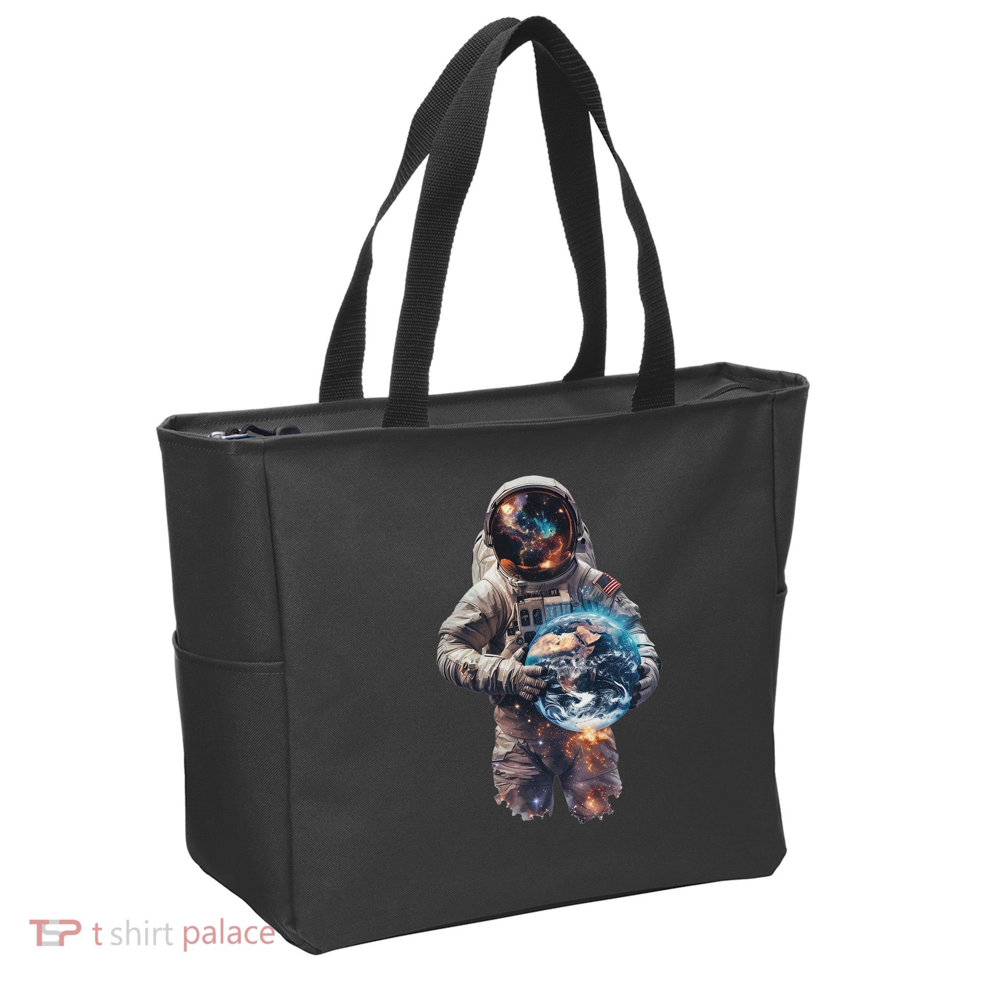 Astronaut Holds Earth In Space Tote Bag