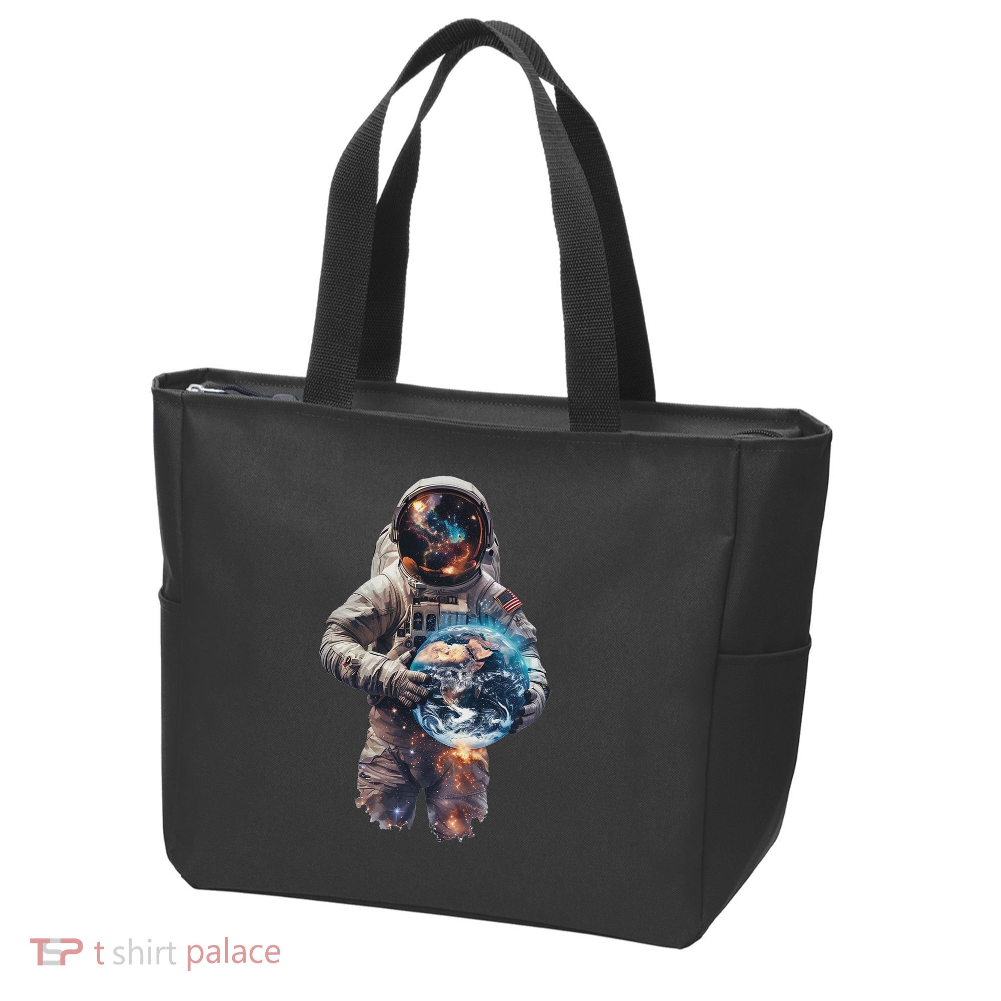 Astronaut Holds Earth In Space Tote Bag