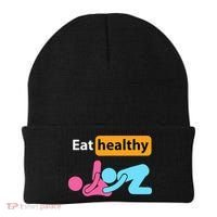 Adult Humor Eating Healthy Valentines Day Beanie thumb 0