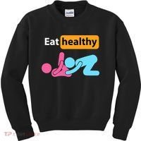 Adult Humor Eating Healthy Valentines Day Kids Sweatshirt thumb 0