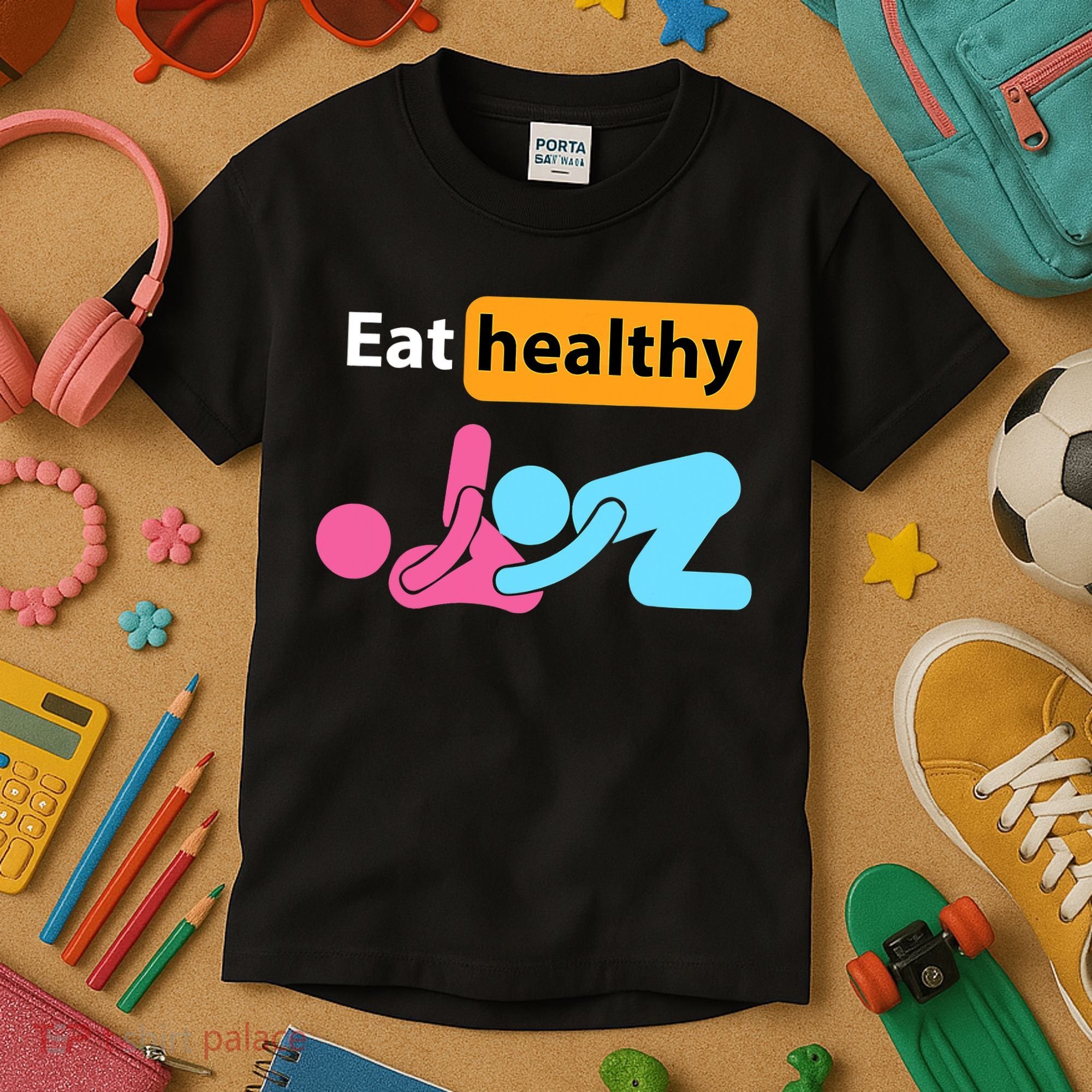 Adult Humor Eating Healthy Valentines Day Kids T-Shirt