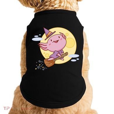 Axolotl Halloween Flying Witch Doggie Tank