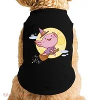 Axolotl Halloween Flying Witch Doggie Tank thumb 0