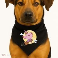 Axolotl Halloween Flying Witch USA-Made Doggie Bandana thumb 1