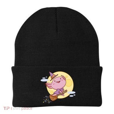 Axolotl Halloween Flying Witch Beanie