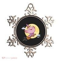 Axolotl Halloween Flying Witch Ornament thumb 0
