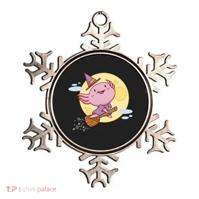 Axolotl Halloween Flying Witch Ornament