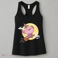 Axolotl Halloween Flying Witch Women's Tank Top thumb 3