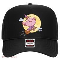 Axolotl Halloween Flying Witch Hat thumb 0
