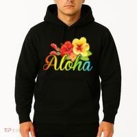 Aloha Hawaiian Flower Hawaii Vacation Hoodie thumb 2
