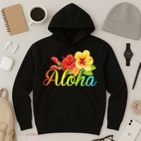 Aloha Hawaiian Flower Hawaii Vacation Hoodie thumb 3