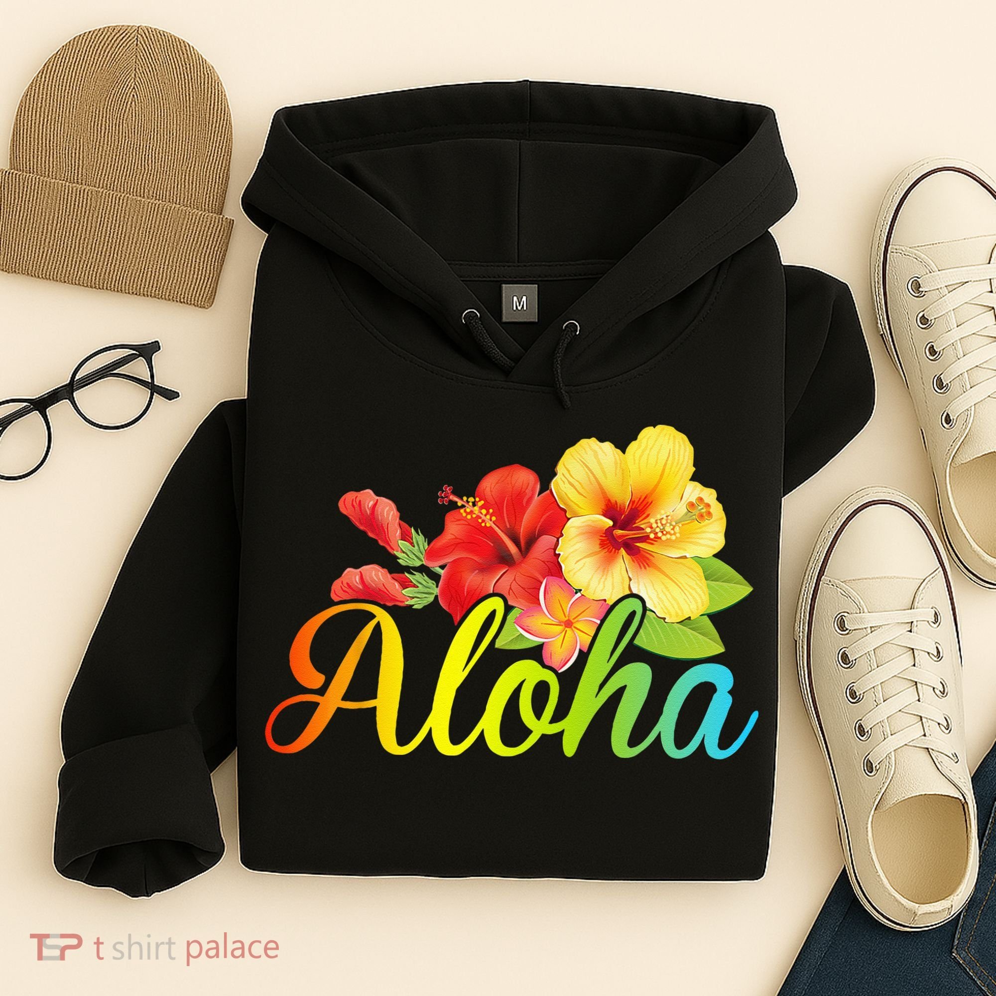 Aloha Hawaiian Flower Hawaii Vacation Hoodie