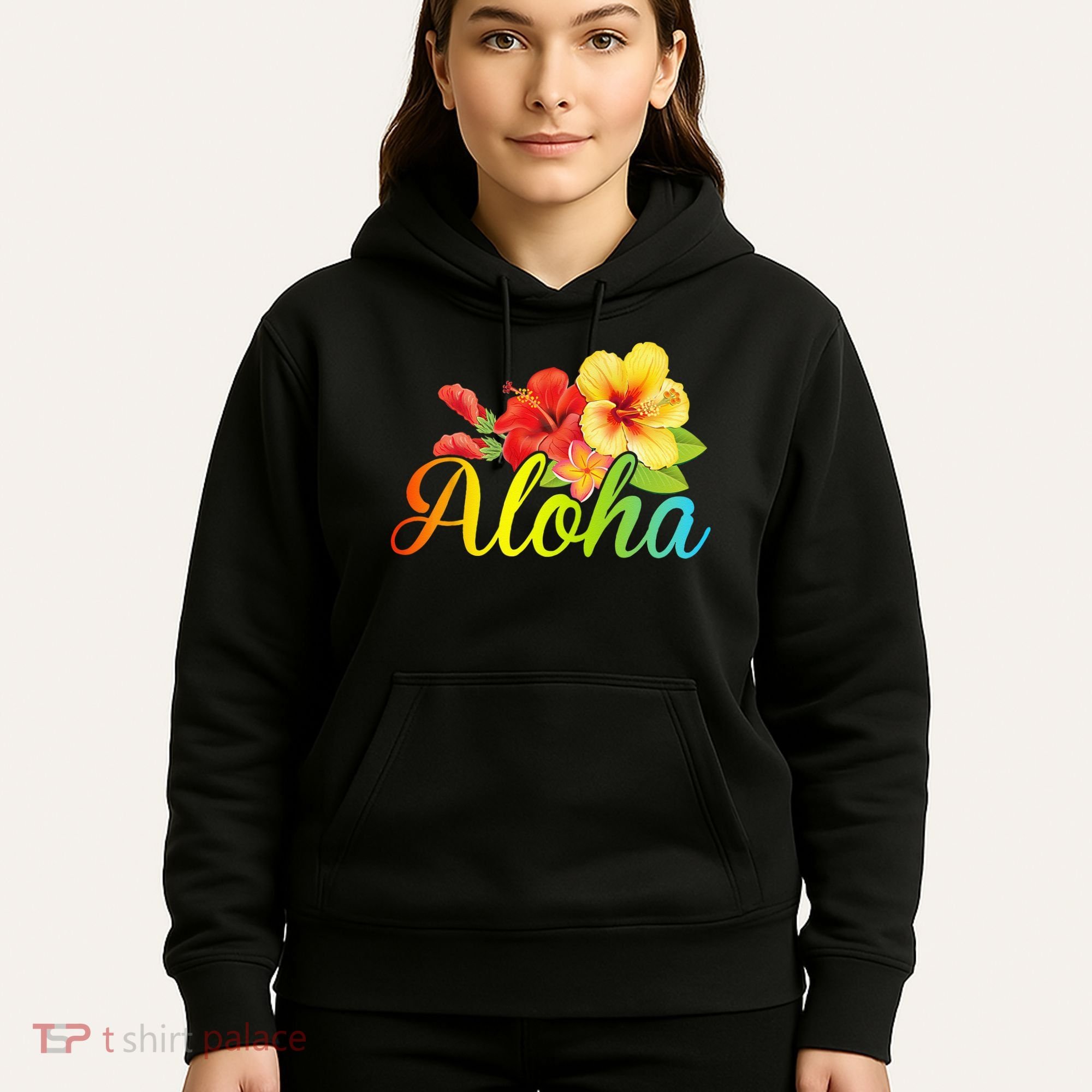 Aloha Hawaiian Flower Hawaii Vacation Hoodie