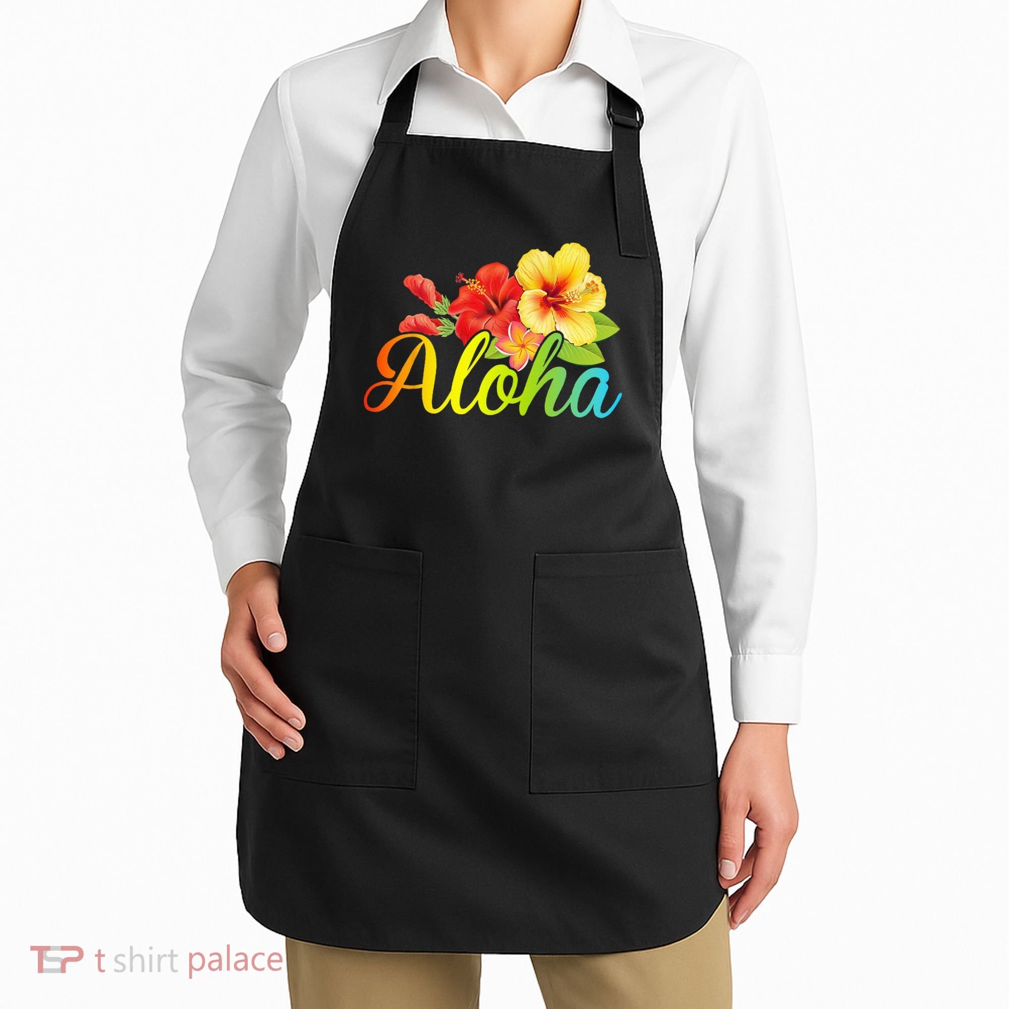 Aloha Hawaiian Flower Hawaii Vacation Apron