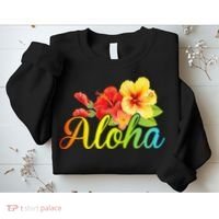 Aloha Hawaiian Flower Hawaii Vacation Sweatshirt thumb 2