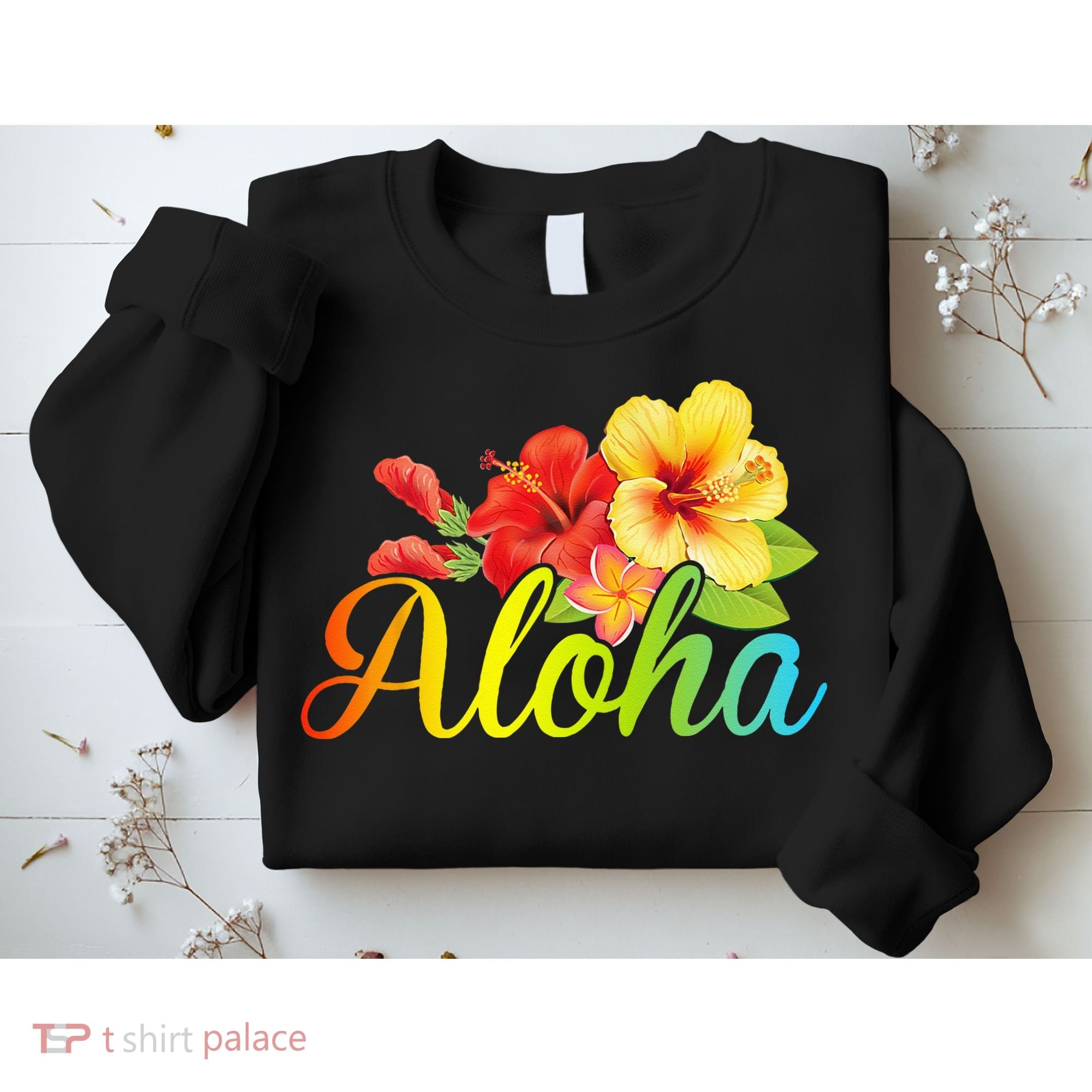 Aloha Hawaiian Flower Hawaii Vacation Sweatshirt