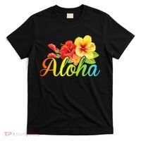 Aloha Hawaiian Flower Hawaii Vacation T-Shirt thumb 0