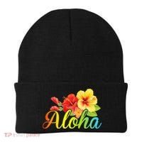 Aloha Hawaiian Flower Hawaii Vacation Beanie thumb 0