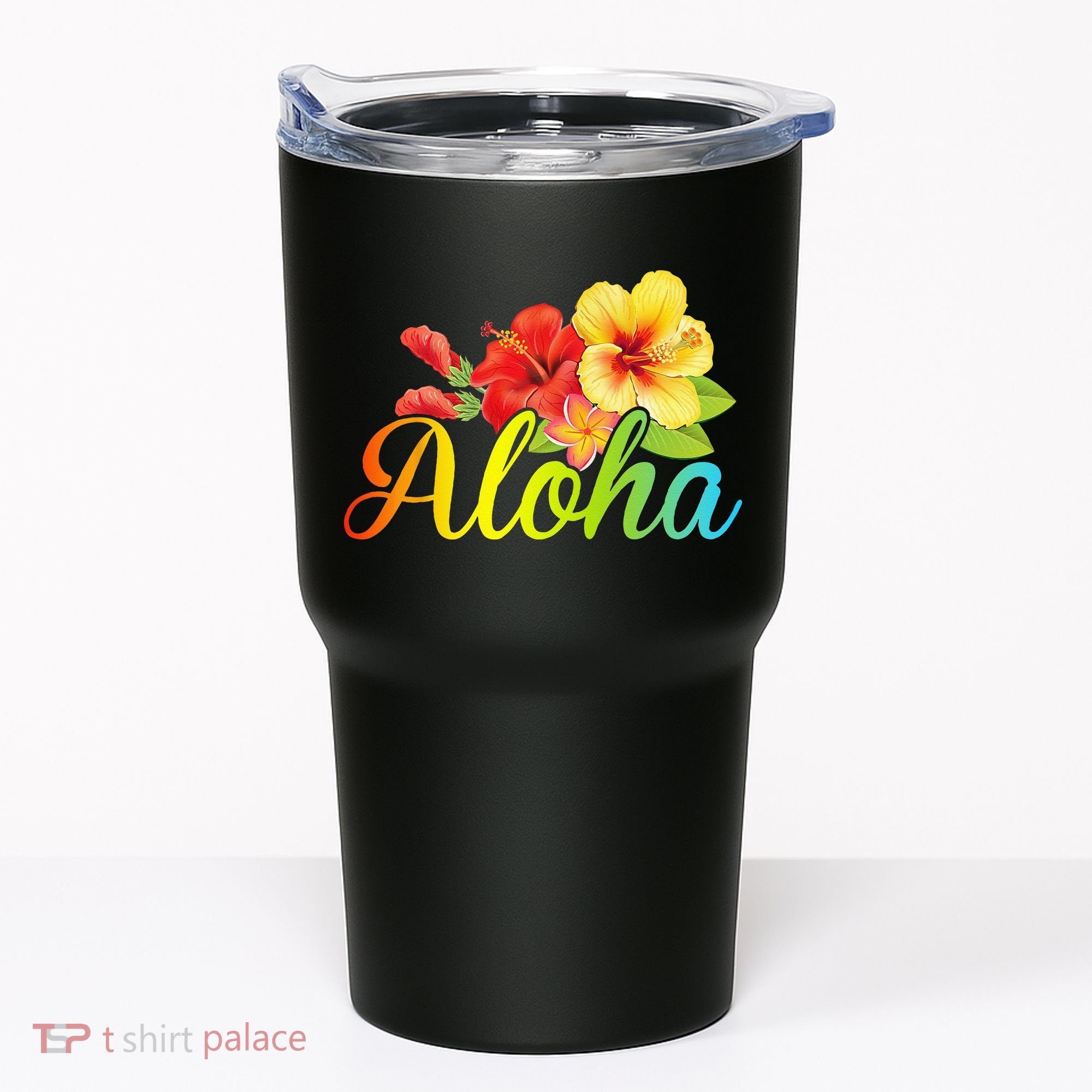 Aloha Hawaiian Flower Hawaii Vacation Tumbler