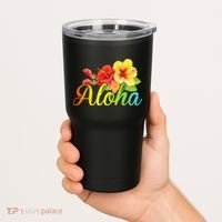 Aloha Hawaiian Flower Hawaii Vacation Tumbler thumb 2