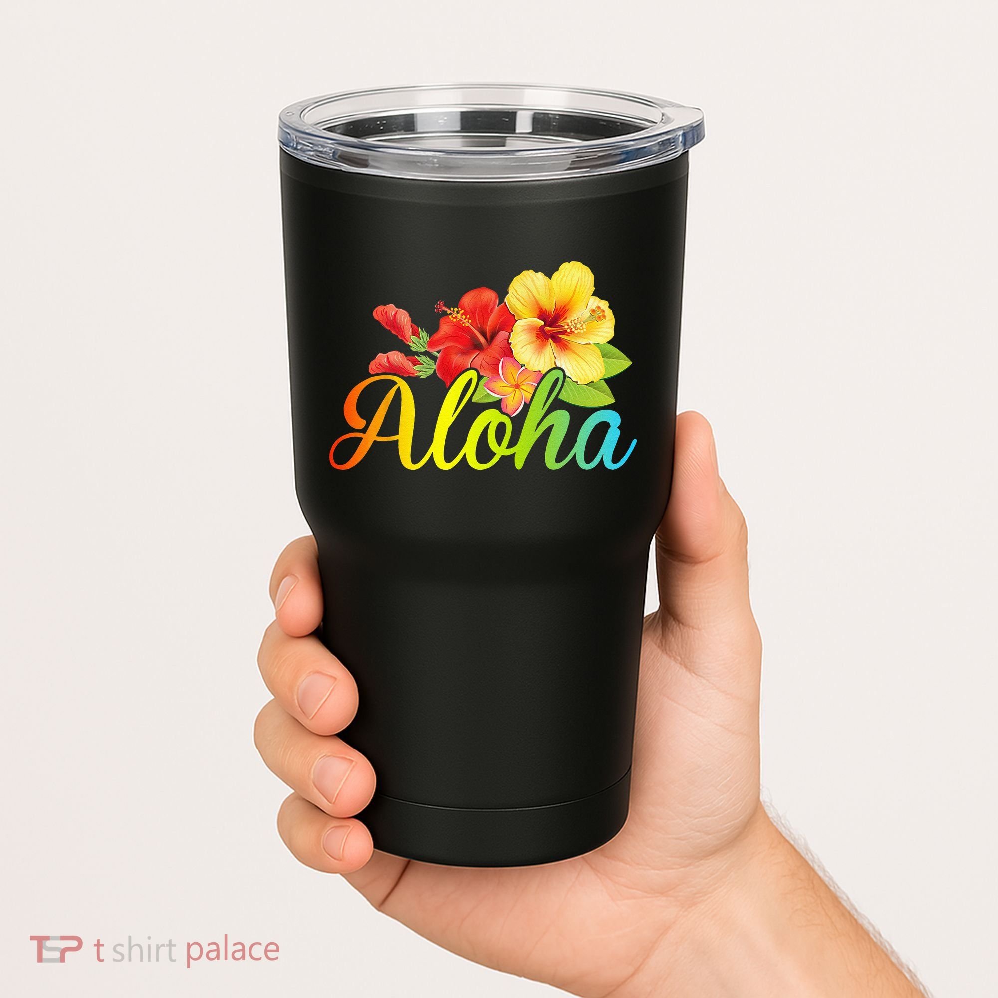 Aloha Hawaiian Flower Hawaii Vacation Tumbler