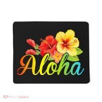 Aloha Hawaiian Flower Hawaii Vacation Mousepad thumb 0