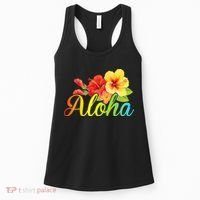 Aloha Hawaiian Flower Hawaii Vacation Women's Tank Top thumb 0