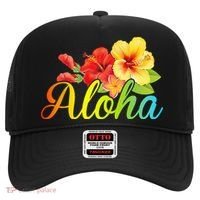 Aloha Hawaiian Flower Hawaii Vacation Hat thumb 0