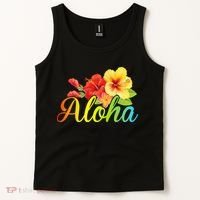 Aloha Hawaiian Flower Hawaii Vacation Tank Top thumb 2