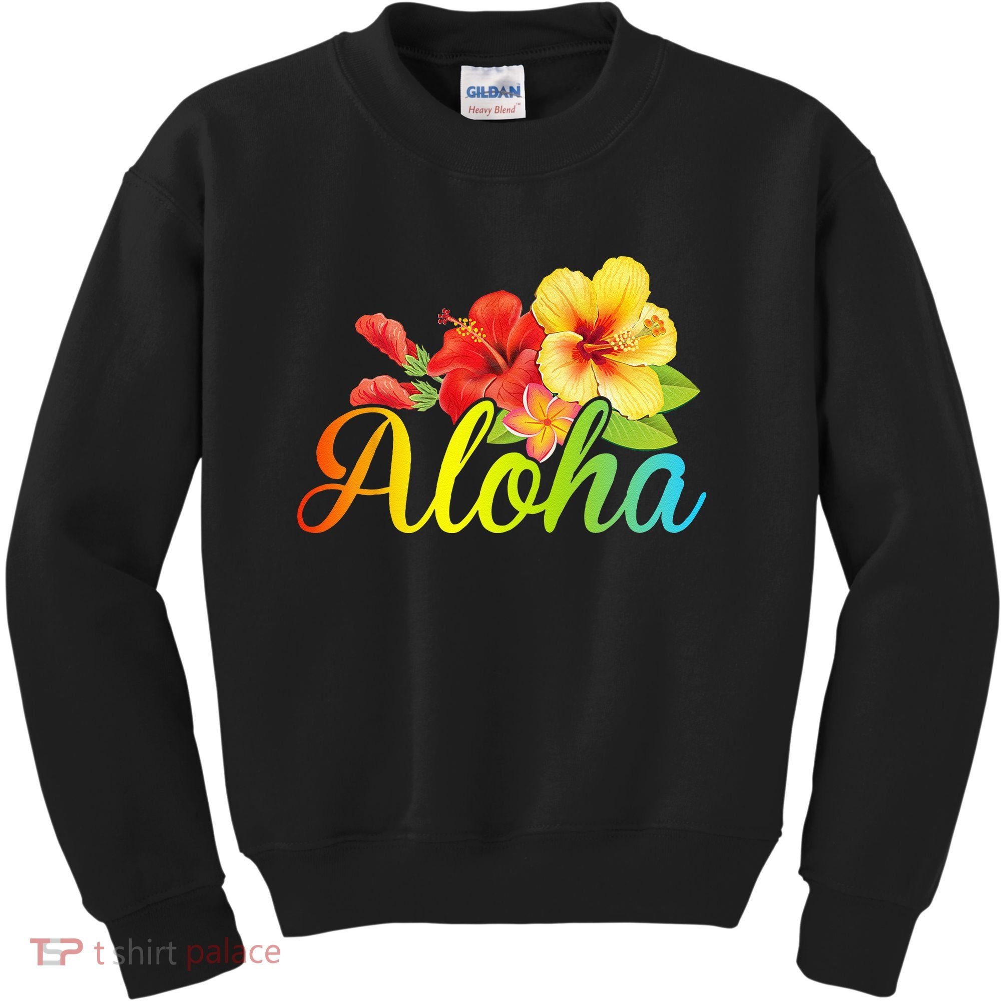 Aloha Hawaiian Flower Hawaii Vacation Kids Sweatshirt