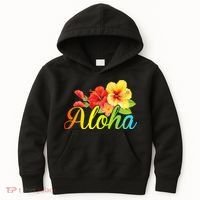 Aloha Hawaiian Flower Hawaii Vacation Kids Hoodie thumb 0