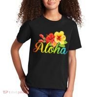 Aloha Hawaiian Flower Hawaii Vacation Kids T-Shirt thumb 2