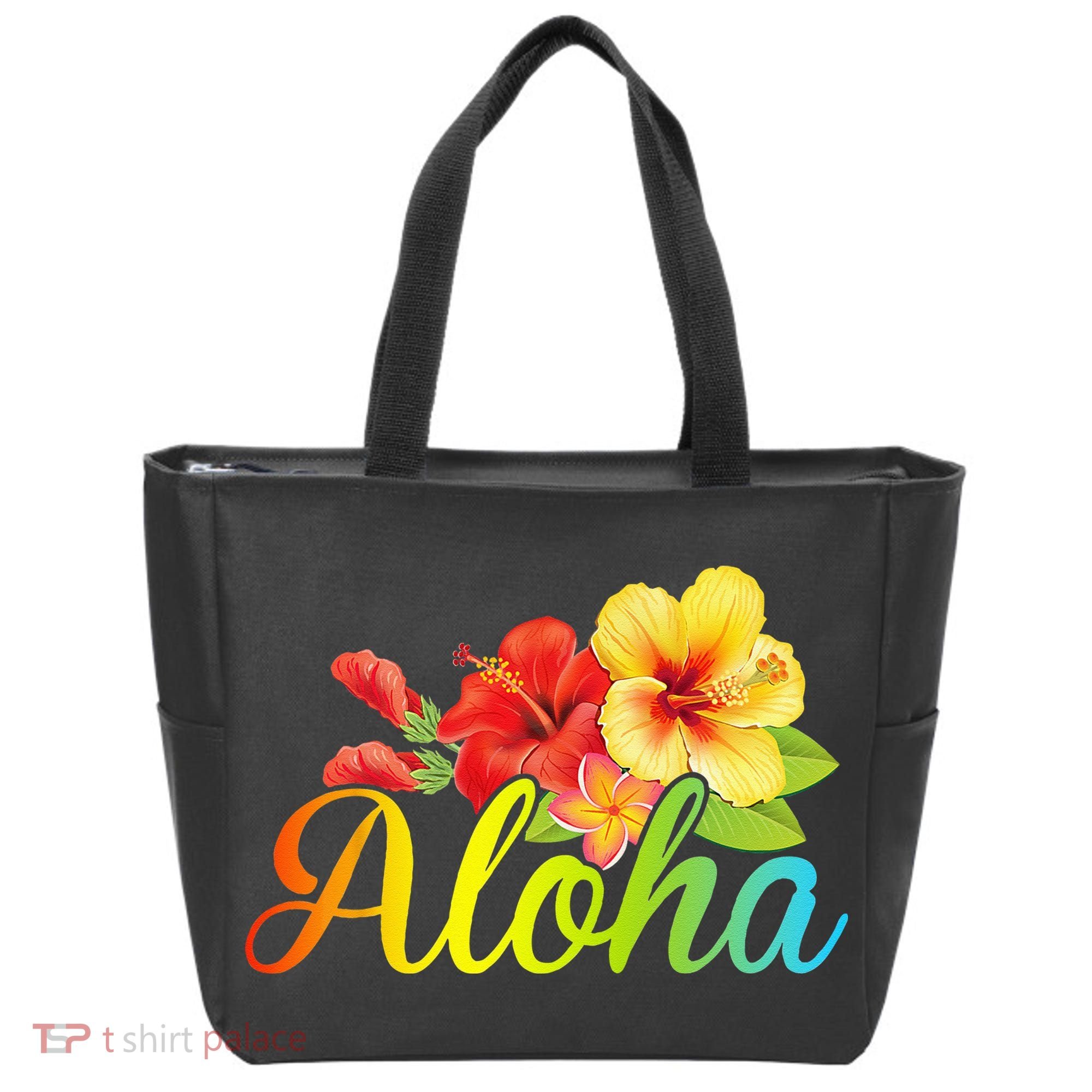 Aloha Hawaiian Flower Hawaii Vacation Tote Bag