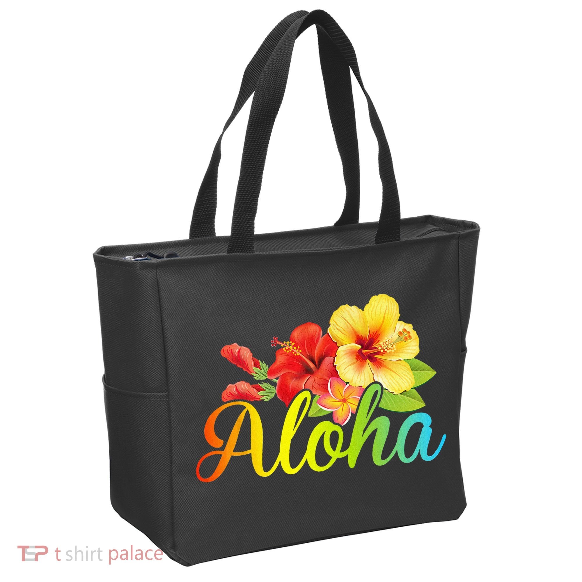 Aloha Hawaiian Flower Hawaii Vacation Tote Bag