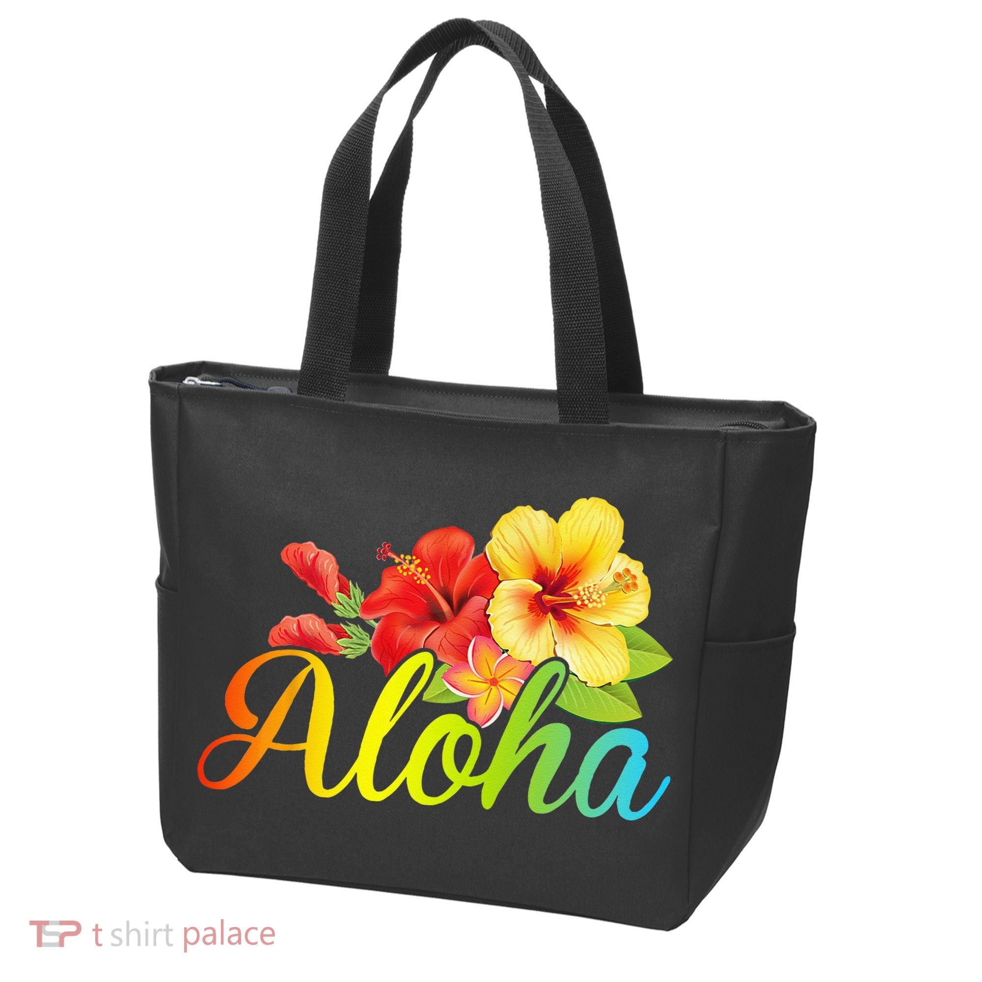 Aloha Hawaiian Flower Hawaii Vacation Tote Bag