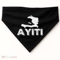 Ayiti Haitian Flag Haiti Roots USA-Made Doggie Bandana thumb 0