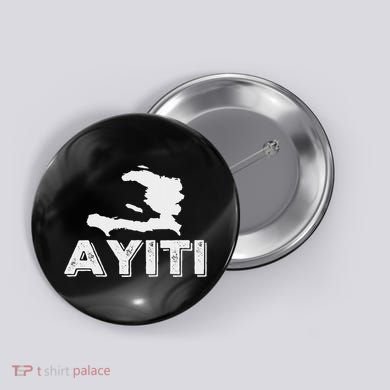 Ayiti Haitian Flag Haiti Roots Button