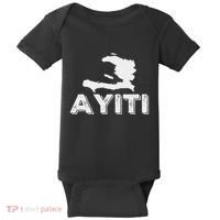 Ayiti Haitian Flag Haiti Roots Baby Bodysuit thumb 0