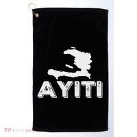 Ayiti Haitian Flag Haiti Roots Golf Towel thumb 0
