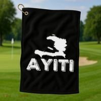 Ayiti Haitian Flag Haiti Roots Golf Towel thumb 1