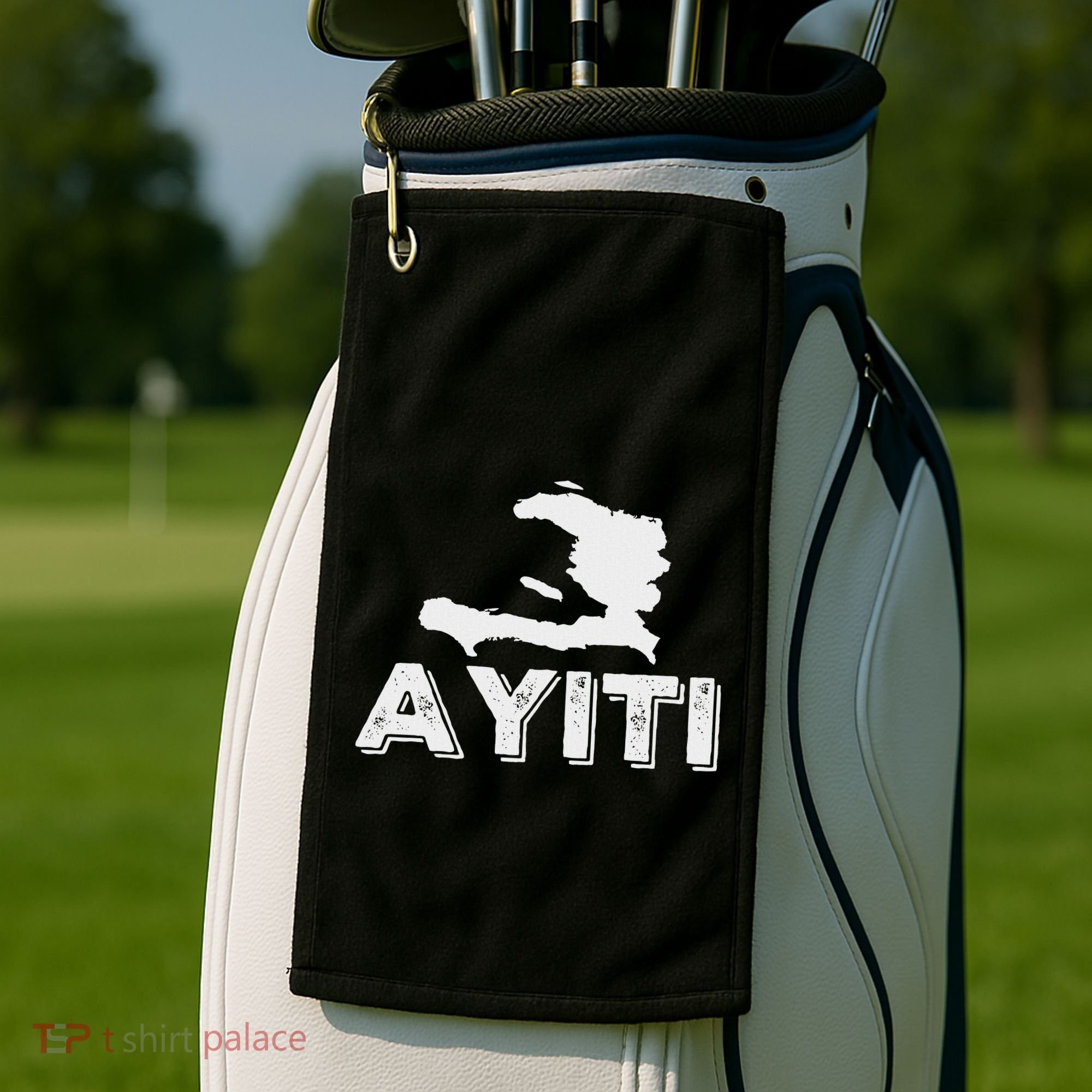 Ayiti Haitian Flag Haiti Roots Golf Towel